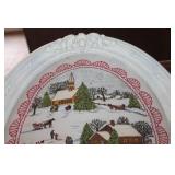 Oval Embroidered Christmas Picture 17"x23"