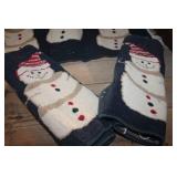 3 Snowmen Throw Rugs