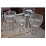 Vtg. Coke and Pepsi Glasses