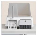 Tuft & Paw Cove Litter Box, High Sided Open Top Designer Litter Box for Large Cats,