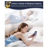 DIIKEN Cervical Neck Pillows&Reading Pillow for Bed Rest Lying,Book Leaning Wedge and Prone, Ergonomic Memory Foam Bed Wedge Pillow for Headboard, Chin & Back Support Pillows on Bedrest Couch 