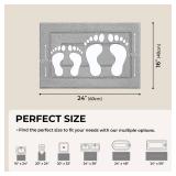 GRANNY SAYS Gray Bathroom Rugs, Bath Mats for Bathroom Non-Slip, Super Soft and Water Absorbent, Microfiber Bath Rugs, Machine Wash Dry, Bath Rugs for Floor, Tub and Shower, 16\" x 24\"