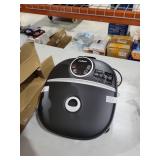 GEHONA Collapsible Foot Spa Bath with Heat,Foot Massager with Two Side Supports,Leakage Protector,Temperature Control,Bubbles,Red Light,Timer,Feet Spa Tub,Feet Soaker,Gifts (Black)