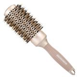 BANGMENG Round Brush Blow Out with Boar Bristles, Nano Thermal Ceramic Ionic Round Hair Brush for Women Blow Drying, Enhance Texture for Styling (1.75 Inch Barrel, 2.9 Inch with Bristle)