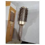 BANGMENG Round Brush Blow Out with Boar Bristles, Nano Thermal Ceramic Ionic Round Hair Brush for Women Blow Drying, Enhance Texture for Styling (1.75 Inch Barrel, 2.9 Inch with Bristle)