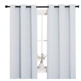 NICETOWN Window Treatment Thermal Insulated Grommet Room Darkening Curtains Drapes for Bedroom(2 Panels,42 by 63,Platinum-Greyish White)