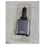 LISEN Retractable Car Charger USB C [Upgraded Dual Type C] 75W Fast 4 in 1 Car Charger for iPhone 17, Gifts for Him Her Men Women, Car Accessories for Galaxy S25 S26 Phone 17 Pro Max 16 15