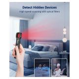 navfalcon Hidden Camera Detectors, 2025 Camera Detector, GPS Tracker & Bug Detector, Listening Device Detector, 5 Levels Sensitivity 4 Modes for Hotel Rooms, Travel, Office, Car(Black)