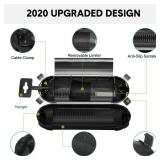 Weewooday 8 Pack Outdoor Extension Cord Safety Cover Water Resistant Seal Housing Capsule Shaped Electrical Outlet Weatherproof Outdoor Cover Waterproof Electric Safety Connection Box (Black)