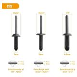 GOOACC 115 Pcs Automotive Nylon Universal Pop Rivet Assortment - 6 Most Popular Sizes & Applications for GM Ford Chrysler VW