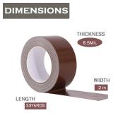 Maartla Heavy Duty Duct Tape 2 Inch X 33 Yards, Multi Purpose Dark Brown Duct Tape, No Residue, Waterproof and Tear by Hand - for Repairs, Industrial, Professional Use