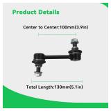 AUQDD 2Pcs K750279 Rear Sway Bar Stabilizer Link Compatible With 2007-2012 Hy-undai Santa Fe, Veracruz /2009-2011 K-ia Borrego, 11-13 Sorento (# 555302B000 555302B200 MS90827)
