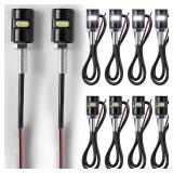 Frienda 10 Pcs Motorcycle License Plate Light 12v LED License Plate Light Bright Aluminium Tag Lights Screw Bolt Lamp for Car Truck Motorcycle Bike RV ATV