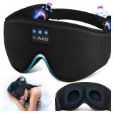 LC-dolida Sleep Headphones, 3D Sleep Mask Bluetooth Wireless Music Eye Mask, Sleeping Headphones for Side Sleepers Sleep Mask with Bluetooth Headphones Ultra-Thin Stereo Speakers Perfect for Sleeping