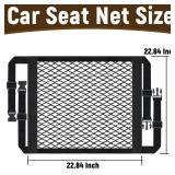 Front Seat Organizer, Car Seat Organizer, Double Layer Front Seats Versatile Elastic Organizers Net, Storage Mesh Nets for Seats, Universal Car Accessories for Most Vehicles