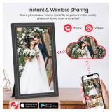 64GB 15.6\" Frameo Digital Picture Frame WiFi, Large Electronic Photo Frames 1920 x 1080 IPS FHD Touch Screen, Send Photos from Your Phone from Anywhere, Best Gifts for Parents and Grandparents