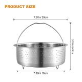 Vegetable Steamer Basket, Veggie Steaming Basket for Cooking, Stainless Steel Steamer Insert for Pot, 7.9 inch