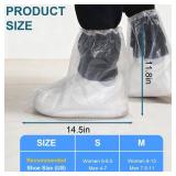 24Pcs Waterproof Shoe Covers for Rain - Disposable Plastic Rain Shoe Covers - Non-Slip Indoor Outdoor Rain Cover for Shoes,Plastic Overshoes for Men Women (clear, Medium)
