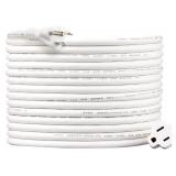 Amazon Basics Extension Cord, 25 Ft, 3 Prong Outlet Extender, Indoor Extension Cord, 13 Amps, 125V, White
