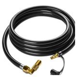 Improved Propane Quick Connect Hose for RV to Grill, 12FT RV Propane Hose with Blackstone Propane Elbow Adapter, Fit for Blackstone 22 Inch Griddle & 17\" Grill