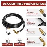 Improved Propane Quick Connect Hose for RV to Grill, 12FT RV Propane Hose with Blackstone Propane Elbow Adapter, Fit for Blackstone 22 Inch Griddle & 17\" Grill