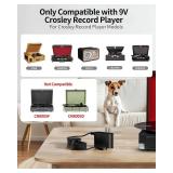 WUKUR 9V 2A Power Adapter for Crosley Record Player Power Cord, Charger for Crosley Cruiser Portable Turntable Record Player CR8005A CR221 CR8005C I II III Series, 5.9ft Cable (Not for 5V or 12V)