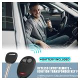 X AUTOHAUX L2C0007T 315MHz Keyless Entry Remote Ignition Transponder Key Fob for Chevrolet Colorado LS LT 2004-2012 for Chevrolet Venture 2001-2005 3 Buttons 2pcs