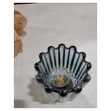 MiuBrty Battery Operated Lamp with Auto-Off Timer, Cordless Table Night Light for Bedroom & Entryway, Portable LED Lamp for Home, Outdoor, Camping No Battery Included (Wine Glass Design-Smoke Blue)