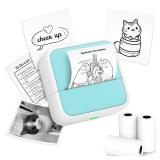 Sticker Printer - Printpods Mini Printer with Stickers, Print Pod, Bluetooth Inkless Printers, Sticker Maker, Portable Thermal Printer for iphone, Impresora PortÃ¡til for Notes, Journal, DIY, Kids G