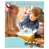 Sticker Printer - Printpods Mini Printer with Stickers, Print Pod, Bluetooth Inkless Printers, Sticker Maker, Portable Thermal Printer for iphone, Impresora PortÃ¡til for Notes, Journal, DIY, Kids G