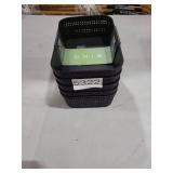 BINO | Woven Plastic Basket | XS (Black), 5-Pack | THE JUTE COLLECTION | Home Organization, Space - Saving Storage, Stylish Design | Jute Basket | Plastic Storage Basket