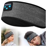 Perytong Sleep Headphones Wireless, Bluetooth Sports Headband Headphones with Ultra-Thin HD Stereo Speakers Perfect for Sleeping,Workout,Jogging,Yoga,Insomnia, Air Travel, Meditation (BlackGrey)