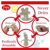 Pepy Reusable and Non-Drying Oil-Based Plasticine Modeling Clay, Cream, 2 Pounds, Sulfur-Free & Non-Toxic, Great for Kids, Beginners, and Artists, Perfect for Arts and Crafts Projects