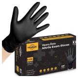 TitanFlex Disposable Nitrile Exam Gloves, 6-mil, Black, XL 100-ct Box, Heavy Duty, for Cooking, Mechanics, Latex Free, Food Safe Rubber for Food Prep