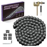 35 Roller Chain 3 Feet 95 Links with Chain Breaker Replacement for Go Kart Cart Mini Bike Bicycle Dirt Bike Motorcycles Powersports Accessories Parts with 35 Chain Master Links Connecting Link