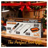 HORUSDY 4 - PIECE Magnetic Pickup Tools Kit | Extendable Telescoping Magnet Pick Up Tool Set 7-30.5" & 5-25" | Bend-It Flexible Magnetic Sweeper | Collapsible Parts Tray for Garage Workshop Yard