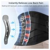 FREETOO Back Brace for Lower Back Pain Relief with Pulley System,Lumbar Support Belt for Men & Women with Lumbar Pad, Ergonomic Design and Soft Breathable 3D Knit Material,for Herniated Disc,Sciatica