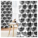 KGORGE Blackout Curtains for Bedroom - Floral and Animal Pattern Small Window Drapes for Dining Kids Nursey Light and Noise Block Out Grommet Curtains, 52 W x 63 L Inch, Black, 2 Panels