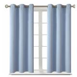 BGment Blackout Curtains for Bedroom - Grommet Thermal Insulated Room Darkening Curtains for Living Room, Set of 2 Panels (38 x 45 Inch, Spa Blue)