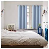 BGment Blackout Curtains for Bedroom - Grommet Thermal Insulated Room Darkening Curtains for Living Room, Set of 2 Panels (38 x 45 Inch, Spa Blue)