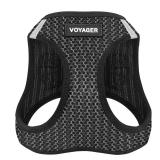 Best Pet Supplies Voyager Step-in Air Harness - All Weather Mesh, Reflective, No Pull Harness for Dogs, Cats - Secure with Hook & Loop Fastener, Buckle, Double D-Rings - Gray 2-Tone, S