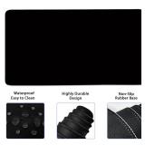 Large Mouse Pad and Keyboard Wrist Rest, Desk Pad for Keyboard and Mouse, 4-in-1 Large Gaming Mouse Pad with Wrist Support, Desk Mat for Home Office Study Game-Black
