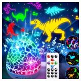 PIKOY Dinosaur Toys for Kids 3-5 Easter Gifts for Kids Toys Night Light Projector Dinosaur Eggs Easter Eggs | 15 Sounds & 3D Films | 31Colors & no  Remote Control | Boy Toys, Boys Room Decor