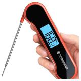 0.5 Sec Instant Read Meat Thermometer Digital with ±0.5 Precision, Food Thermometer for Cooking Kitchen Gadgets, Oven Grill Candy BBQ Essentials Accessories, Gifts for Him Dad Men Birthday, Red