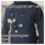 Universal 1911 Shoulder Holster for Men, Right Hand Chest Pistol Holster with Extra Storage Pouch, Adjustable Harness for Hiking, Hunting,Running