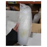 Lingringdcy 100 Monogrammed Cups Disposable Initial Plastic Cup 12 oz Wedding Personalized Cup for Wedding Reception Baby Shower Birthday Party(Letter B)