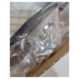 QWORK Stainless Steel Convex Mirror, Over Door Rectangular U-Bracket Rearview Mirror for Tractors, Forklifts, Trucks