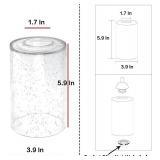 6-Pack Seeded Glass Lamp Shade Replacements, 5.9in Height, 3.9in Diameter, 1.7in Fitter, Cylinder Bubble Glass Shade Covers, Seeded Glass Globe for Light Fixtures Chandelier Wall Sconce