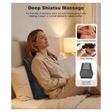 Snailax Cordless Shiatsu Neck Massager with Heat & Vibration, Back Neck Shoulder Massager for Pain Relief Deep Tissue, 4D Kneading Back Massage Pillow, Rechargeable Portable Massage
