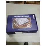 Crossword Game with Magnetic Letter Tiles, Foldable Board into Portable Carry Case, Luxury Edition Word Building Game with Rotating Wooden Board, Educational Family Board Game for 2-4 Players